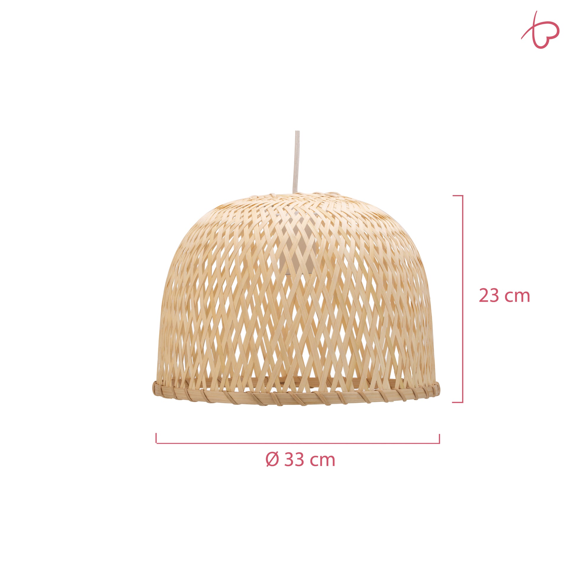 Pauleen Pendelleuchte Woody Pearl – Ø 33 × 23 cm, 20 W, beige/weiss, E27