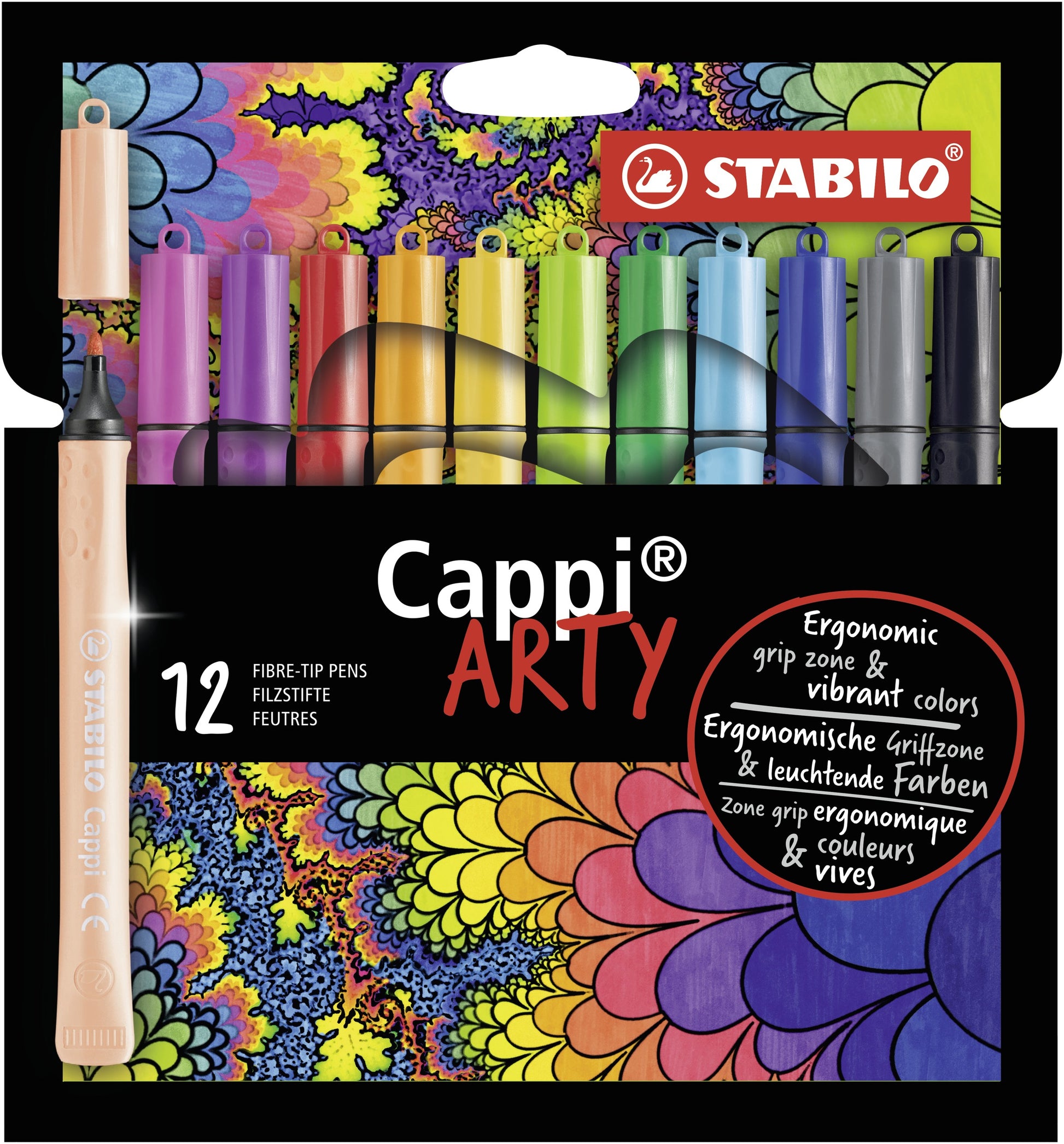 STABILO Filzstifte, Strichbreite 1 mm, 12 Farben
