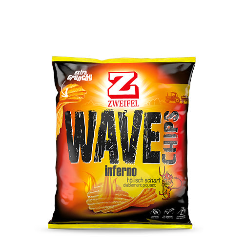 Zweifel Wave Chips Inferno, Chili, glutenfrei – 120 g