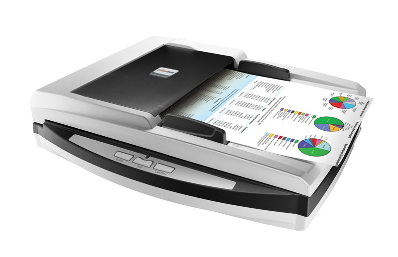 Plustek PL4080 – Flachbettscanner mit ADF, A4, Duplex, 40 ppm, 600 dpi, ADF 50 Blatt, USB