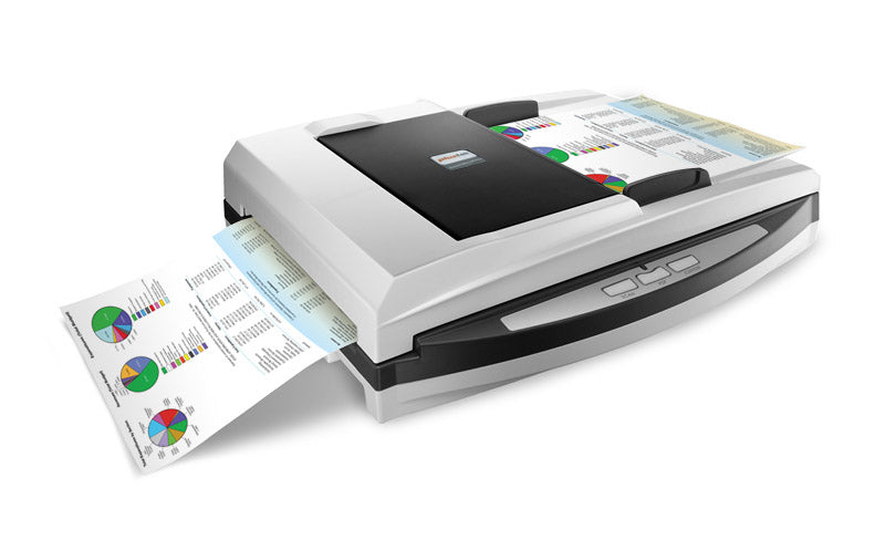 Plustek PL4080 – Flachbettscanner mit ADF, A4, Duplex, 40 ppm, 600 dpi, ADF 50 Blatt, USB
