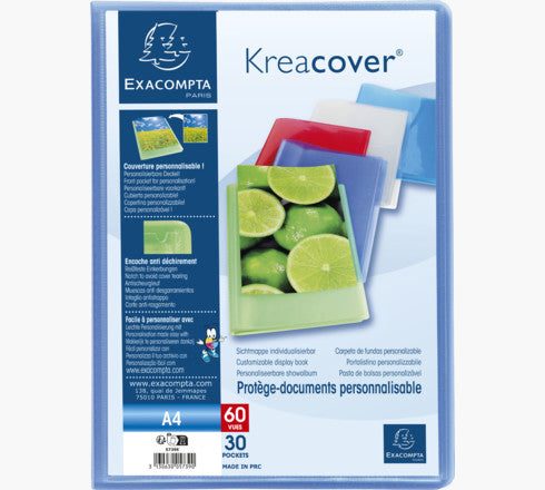 Exacompta Sichtbuch, für A4, 30 Hüllen – Polypropylen (PP) – mehrfarbig, 12er-Pack