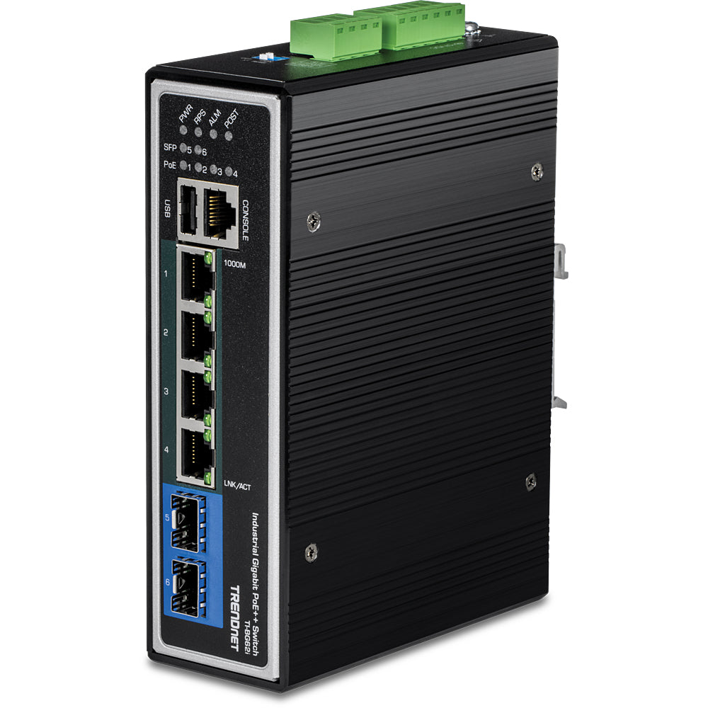 TRENDnet TI-BG62i – Managed Switch – 4×GbE, 2×SFP, L2+, PoE++ 360 W