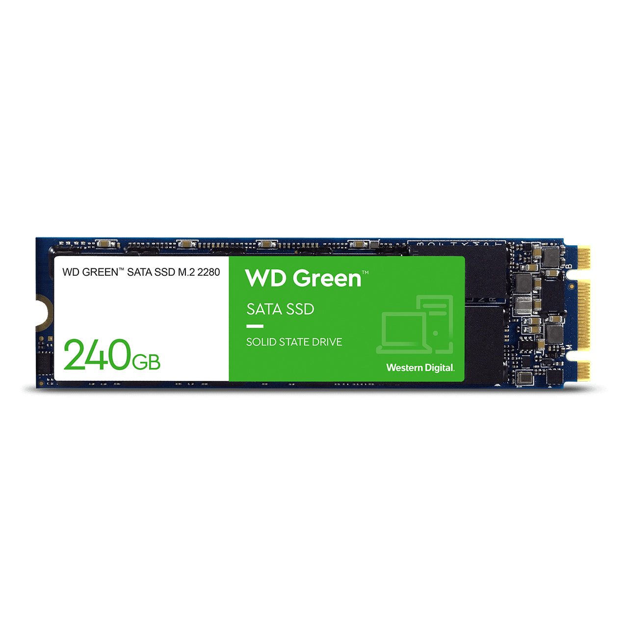Western Digital M.2 2280 SSD – Green, 240 GB, SATA III 6 Gbit/s