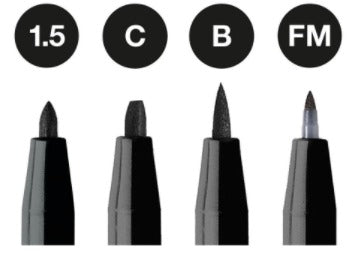 Faber-Castell PITT Artist Pen Faserschreiber – Feine Spitze, wasserfest, lichtbeständig, 4er Set