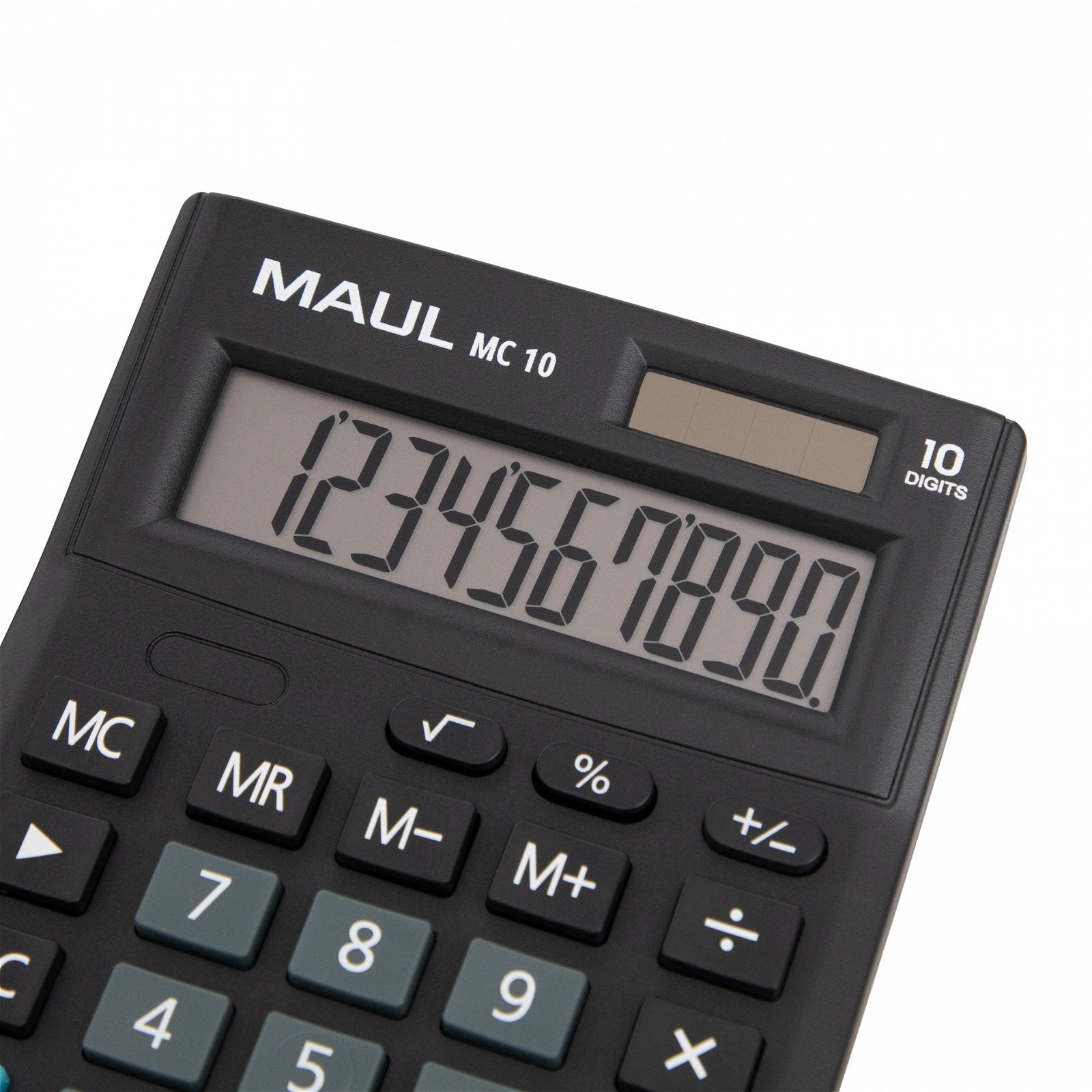 Maul Taschenrechner MC10 – 10-stellig – Solar/Batterie – Schwarz