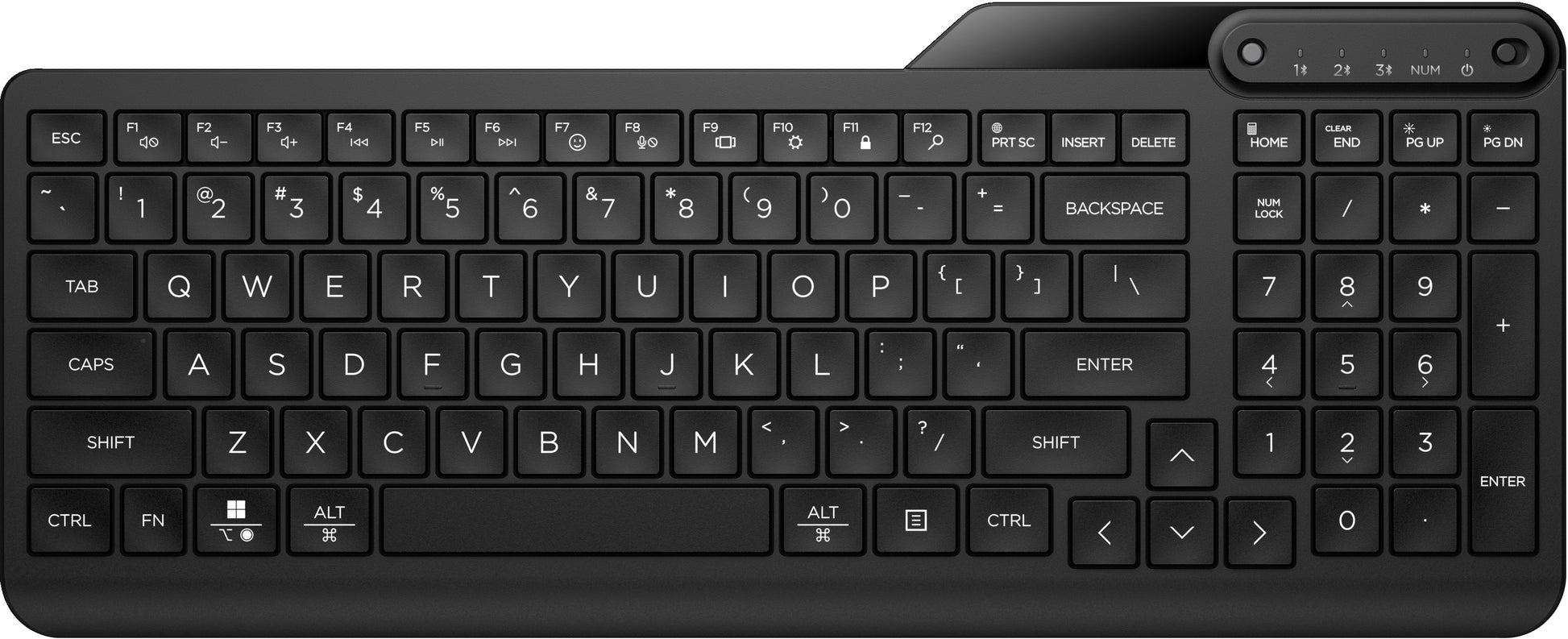 HP 460 Multi-Device Bluetooth Tastatur – Bluetooth 5.3 – Schwarz