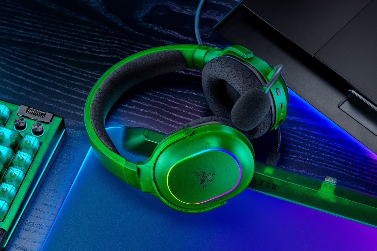 Razer Barracuda X – Kabelloses Over-Ear Gaming-Headset – Surround-Sound, abnehmbares Mikrofon – Grün