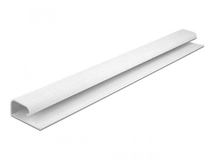 DeLOCK Untertisch-Kabelwanne – 400×57×25 mm – PVC – Weiss, 2 Stk.