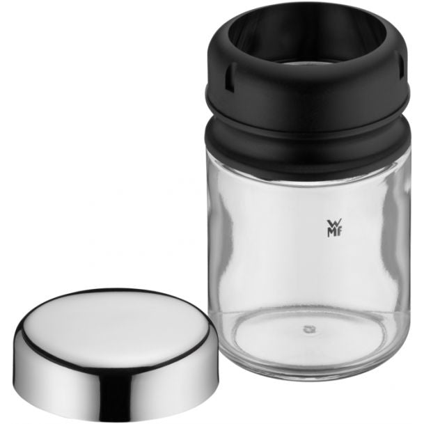 WMF Streudose 100 ml, Ø 5,5 × 9,5 cm, Glas/Edelstahl, Transparent, 4er-Set
