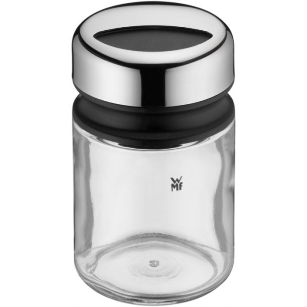 WMF Streudose 100 ml, Ø 5,5 × 9,5 cm, Glas/Edelstahl, Transparent, 4er-Set