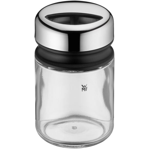 WMF Streudose 100 ml, Ø 5,5 × 9,5 cm, Glas/Edelstahl, Transparent, 4er-Set