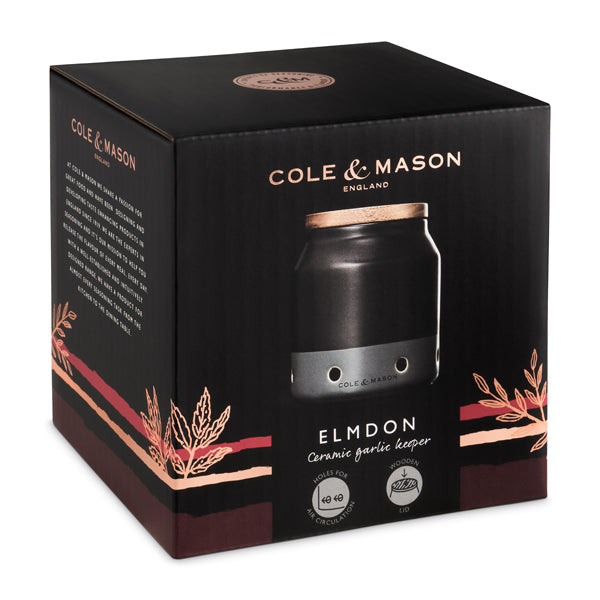 Cole & Mason Vorratsdose 860 ml, Ø 11 × 12 cm, Keramik, Schwarz