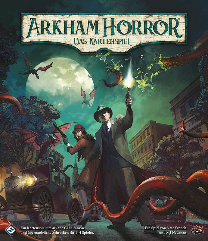 Fantasy Flight Games Arkham Horror: Das Kartenspiel Grundspiel – Kartenspiel, 1–4 Spieler, ab 14 Jahren, 45 Min