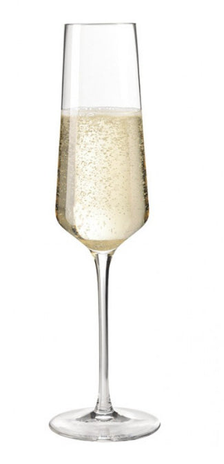 LEONARDO Puccini Sektglas – 6er Set, 280 ml, Ø 5 cm, H 26 cm, Kristallglas, Transparent, spülmaschinenfest