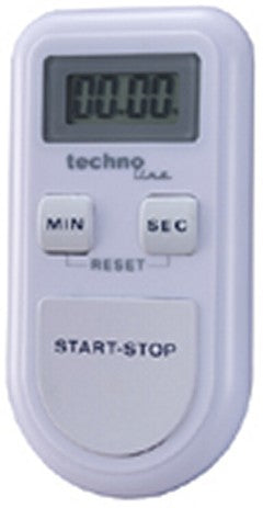 Technoline Digitaler Timer, 4,6 × 1,2 × 8,7 cm, weiss, Magnethalterung