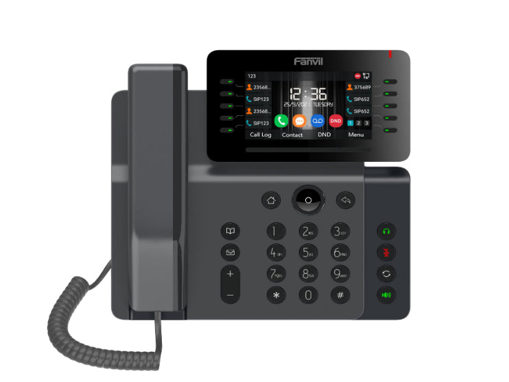 Fanvil V65 Prime – IP-Videotelefon, 20 SIP-Konten, 4,3", WLAN/BT, Gigabit, PoE, für Yeastar, Schwarz