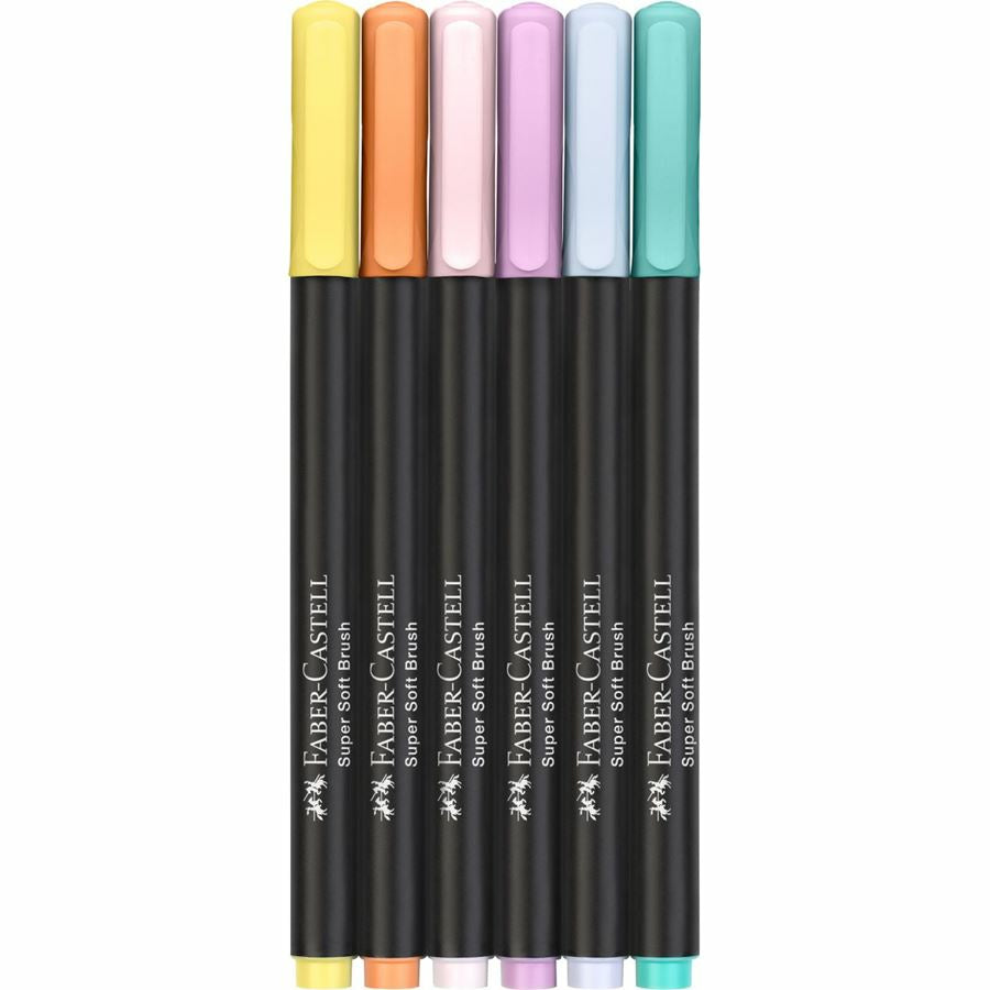 Faber-Castell Filzstifte Brush Pen, 6 Farben