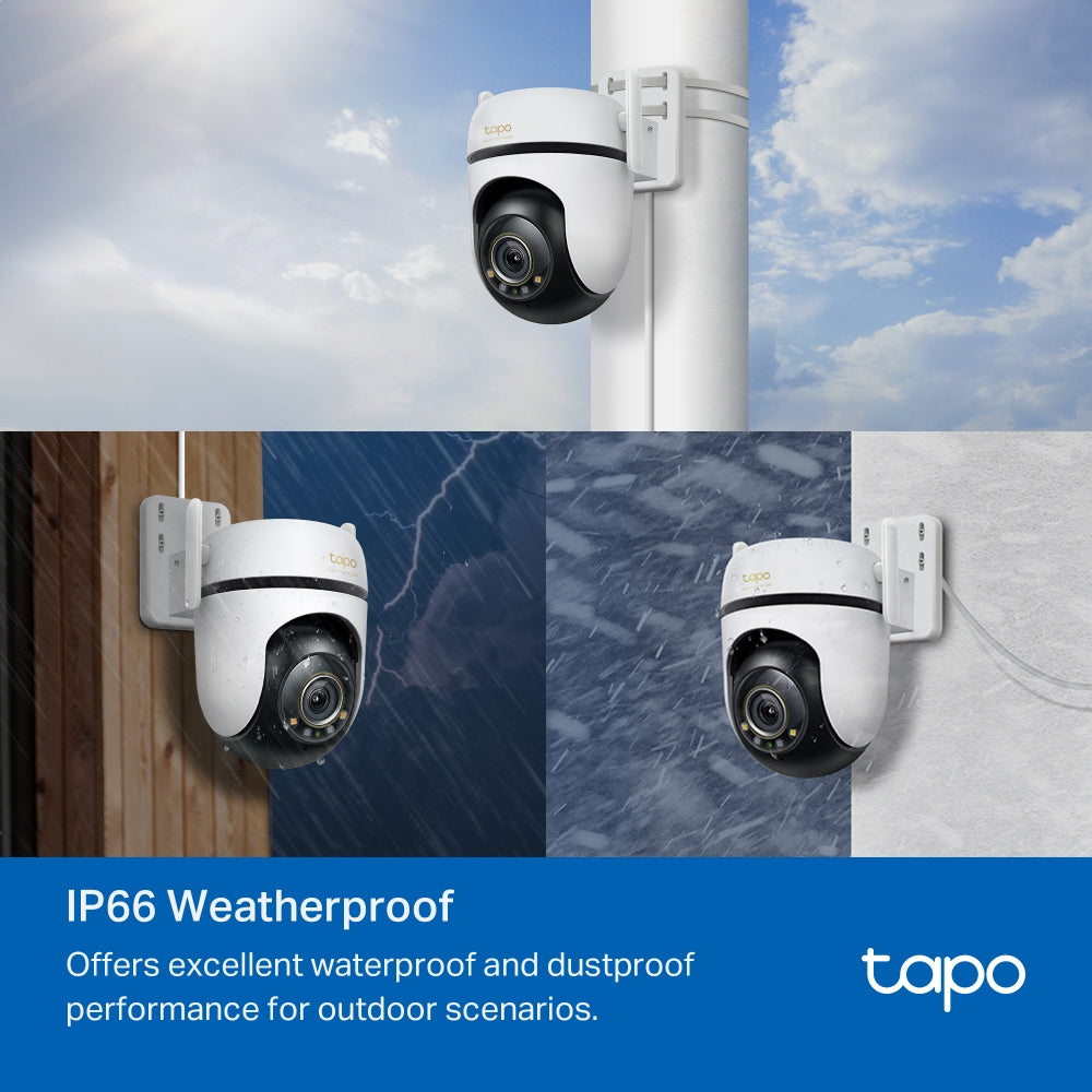 TP-Link Tapo C530WS IP-Sicherheitskamera – 5 MP, Reichweite 30 m, IP66, Weiss