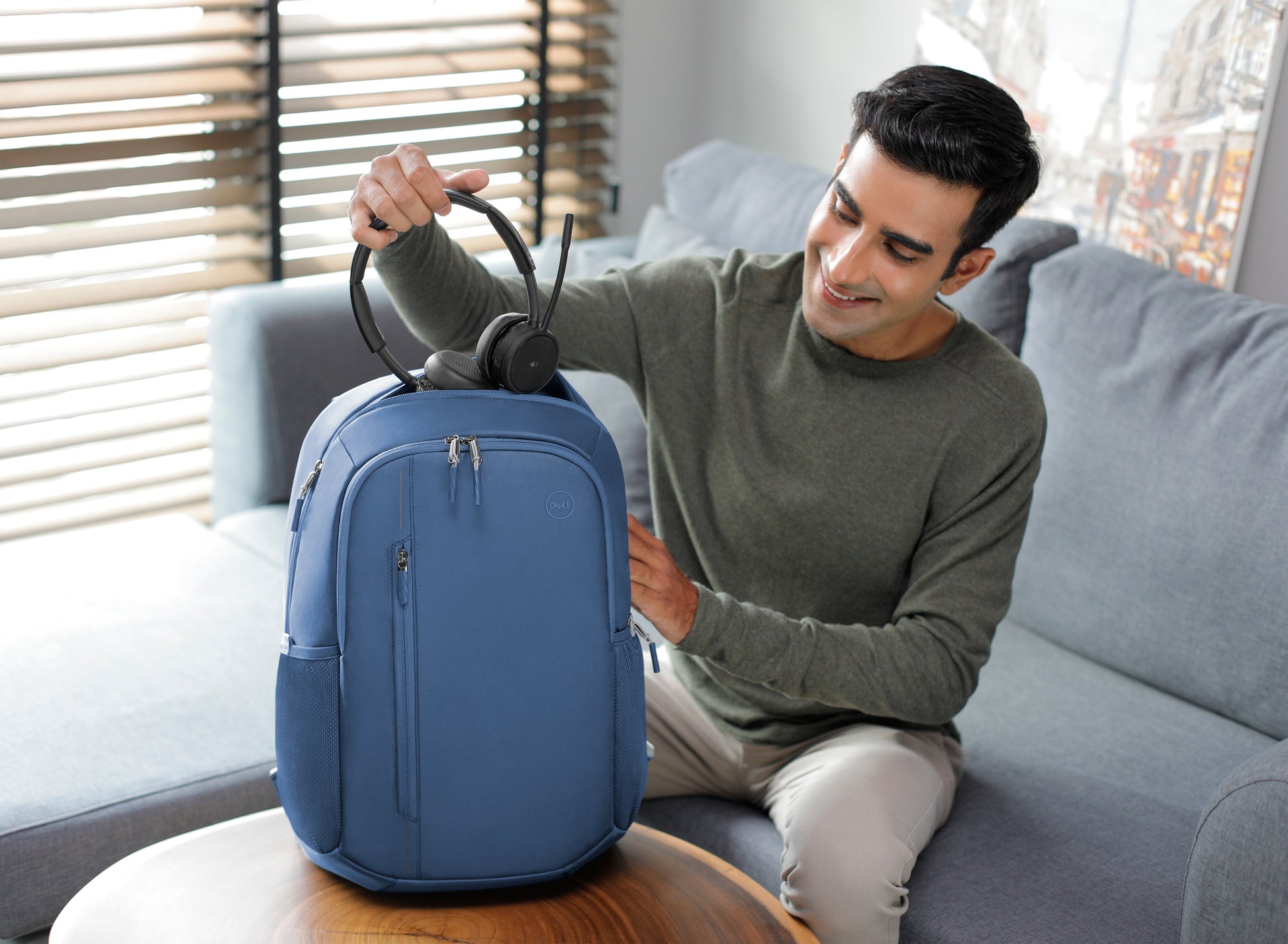 DELL Notebook-Rucksack 15" – 20 l, Recycelbar – Blau