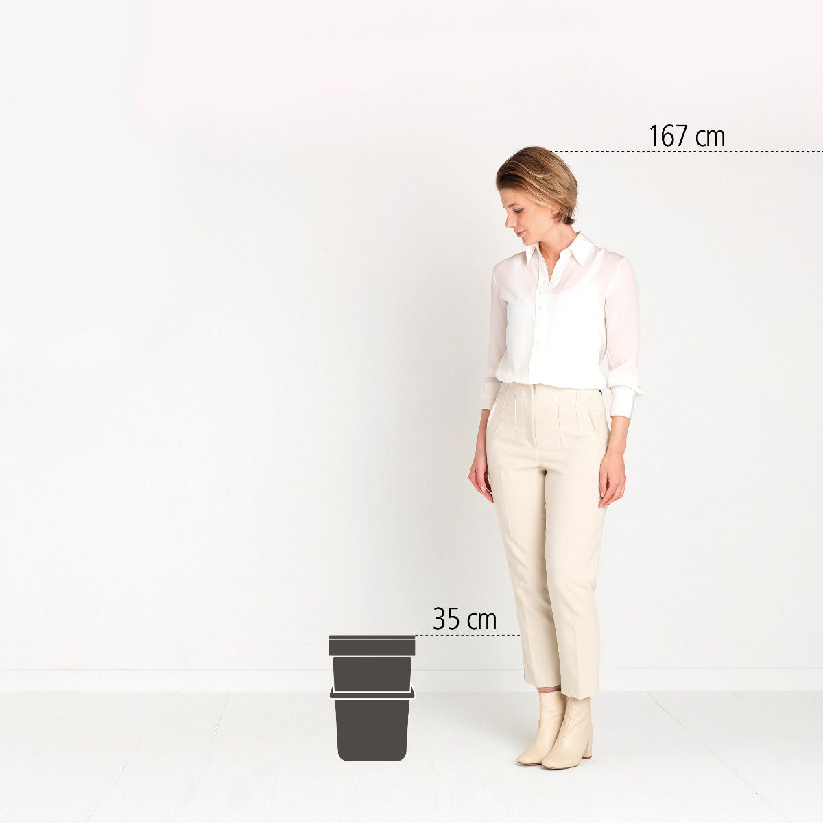 Brabantia Recyclingbox Sort & Go – 12 l – Kunststoff, rechteckig – Hellgrün