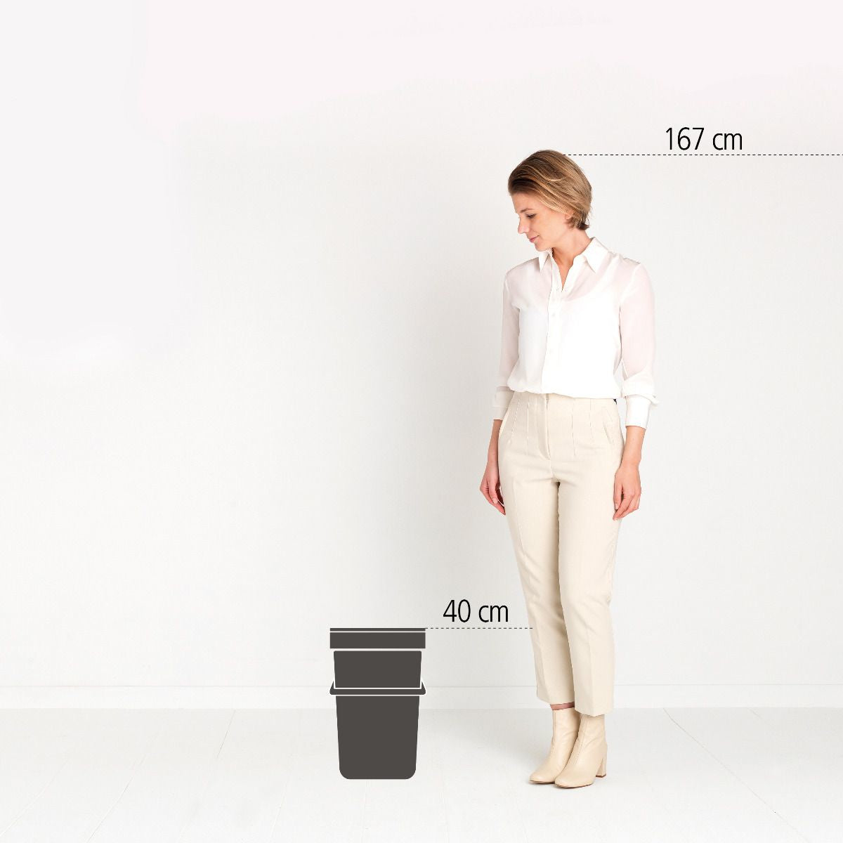 Brabantia Recyclingbox Sort & Go – 16 l – Kunststoff, rechteckig – hellgrün