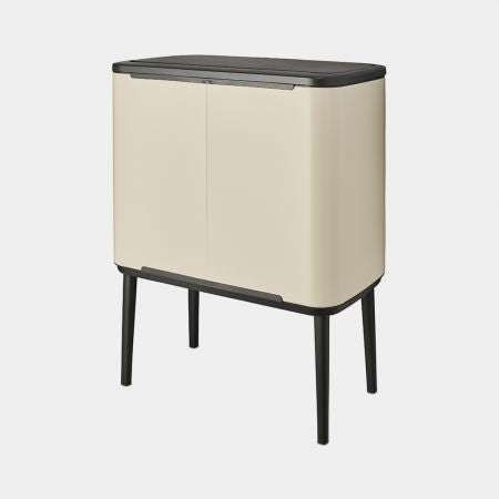 Brabantia Bo Touch Bin Soft Papierkorb – 36 l – mit Deckel, Kunststoff, Beige – B × H × T 540 × 680 × 312 mm