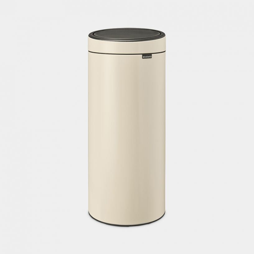 Brabantia Papierkorb – 30 l, mit Deckel – Edelstahl – Ø 320 × H 720 mm