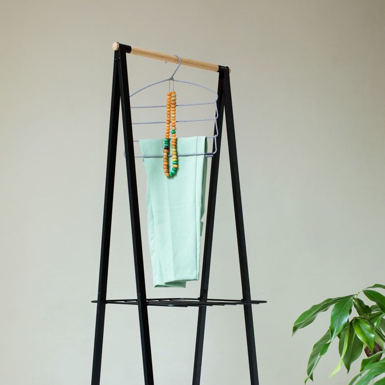 Brabantia Hosenbügel 4 Aufhänger – Kunststoff – Weiss/Schwarz – 15 × 425 × 415 mm