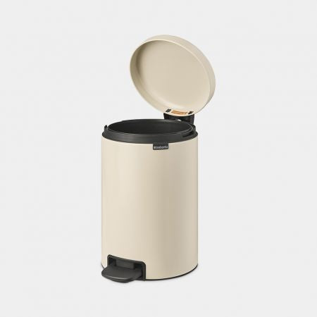 Brabantia NewIcon Treteimer – 12 l – Edelstahl, rund – Beige