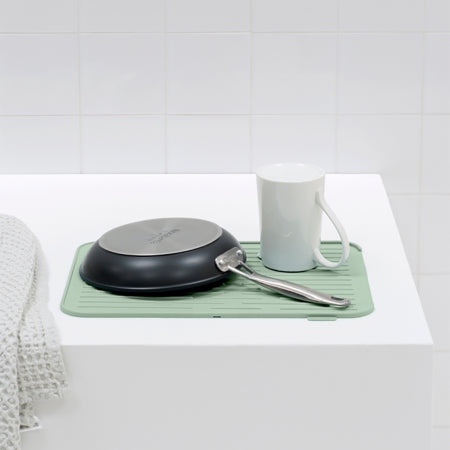 Brabantia Abtropfmatte 32,5 × 43,8 × 0,9 cm, Silikon, Hellgrün