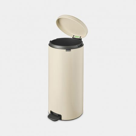 Brabantia NewIcon Treteimer – 30 l – Edelstahl, rund – Beige