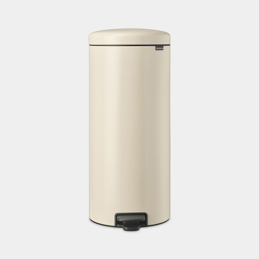 Brabantia NewIcon Treteimer – 30 l – Edelstahl, rund – Beige