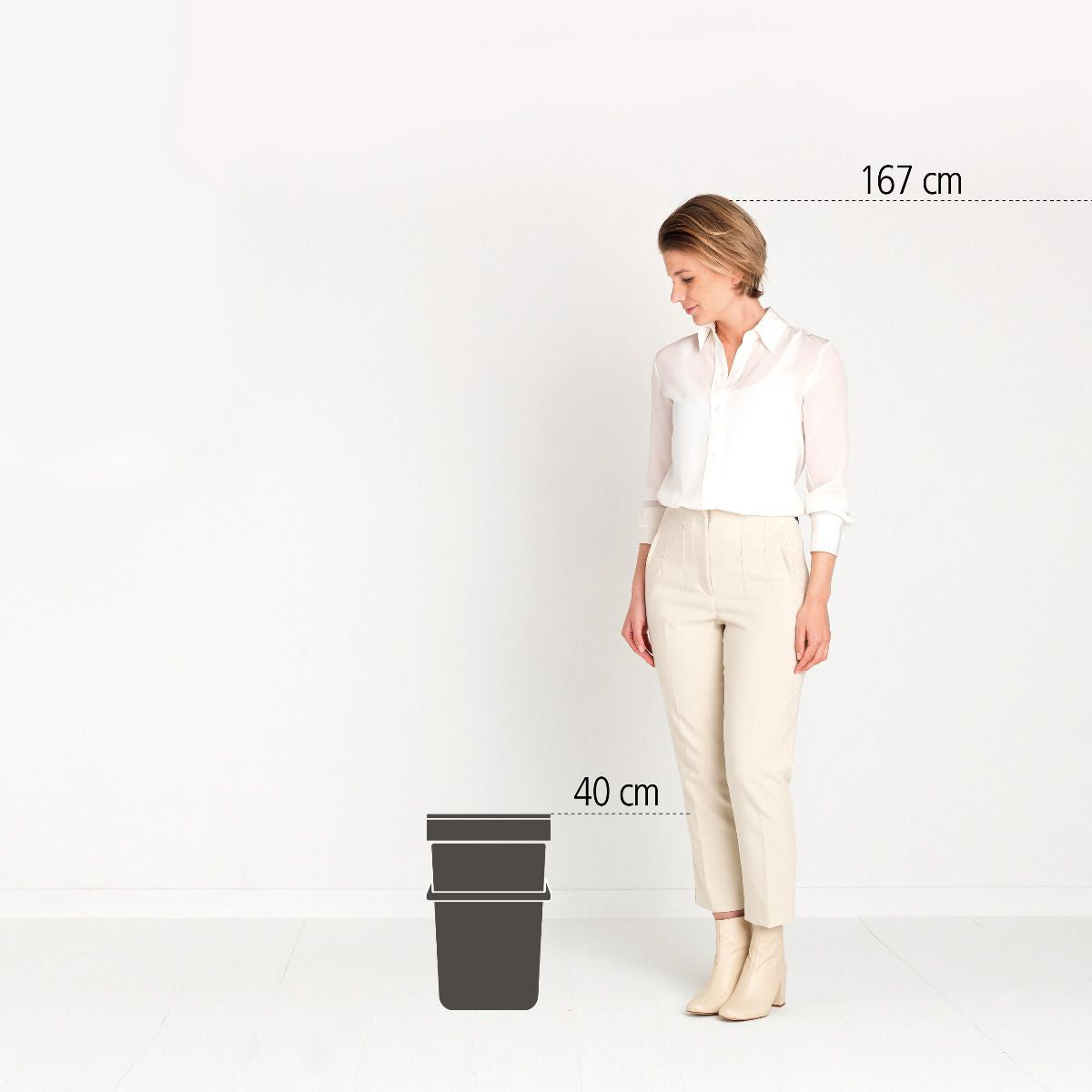 Brabantia Recyclingbox – Kunststoff, rechteckig – Jadegrün – 20 × 24,9 × 35,1 cm