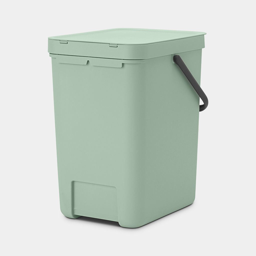 Brabantia Recyclingbox – Kunststoff, rechteckig – Jadegrün – 20 × 24,9 × 35,1 cm