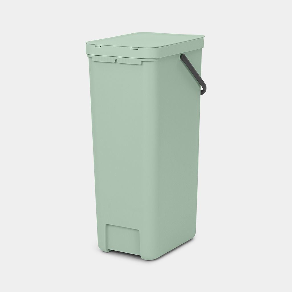 Brabantia Abfallcontainer – 40 l, mit Deckel – Kunststoff, Hellgrün – B × H × T 267 × 620 × 341 mm