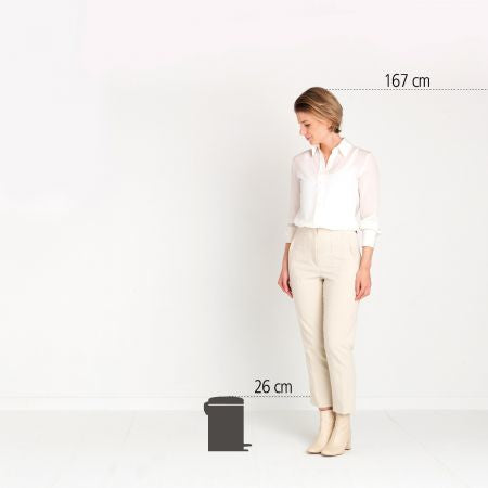 Brabantia NewIcon Treteimer – 3 l – Edelstahl, rund – Anti-Rutsch-Basis