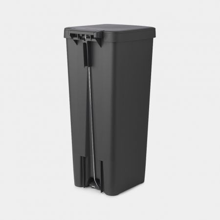 Brabantia StepUp Papierkorb – 40 l – Kunststoff, Dunkelgrau – B × H × T 352 × 666 × 280 mm