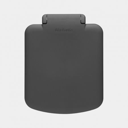 Brabantia StepUp Papierkorb – 40 l – Kunststoff, Dunkelgrau – B × H × T 352 × 666 × 280 mm