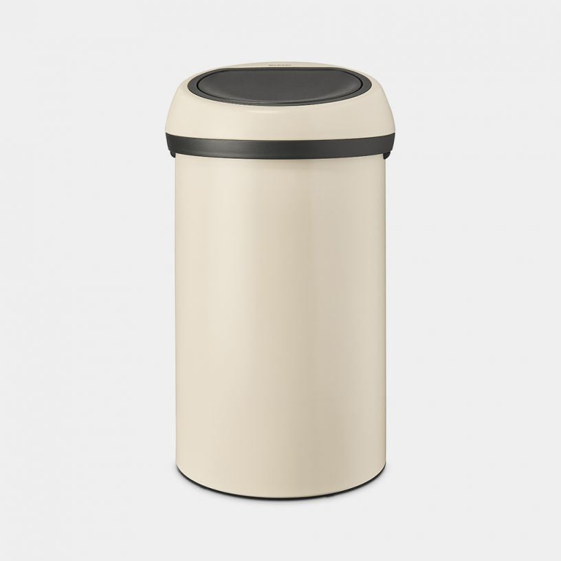 Brabantia Abfallcontainer – 60 l – mit Deckel – Edelstahl – Ø 400 × H 710 mm