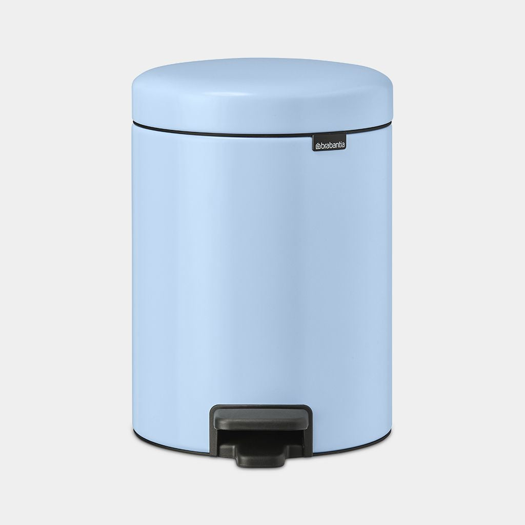 Brabantia NewIcon Treteimer – 5 l – Edelstahl, Rund – Blau