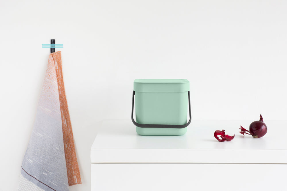 Brabantia Komposteimer Sort & Go – 3 l – Kunststoff, rechteckig – hellgrün