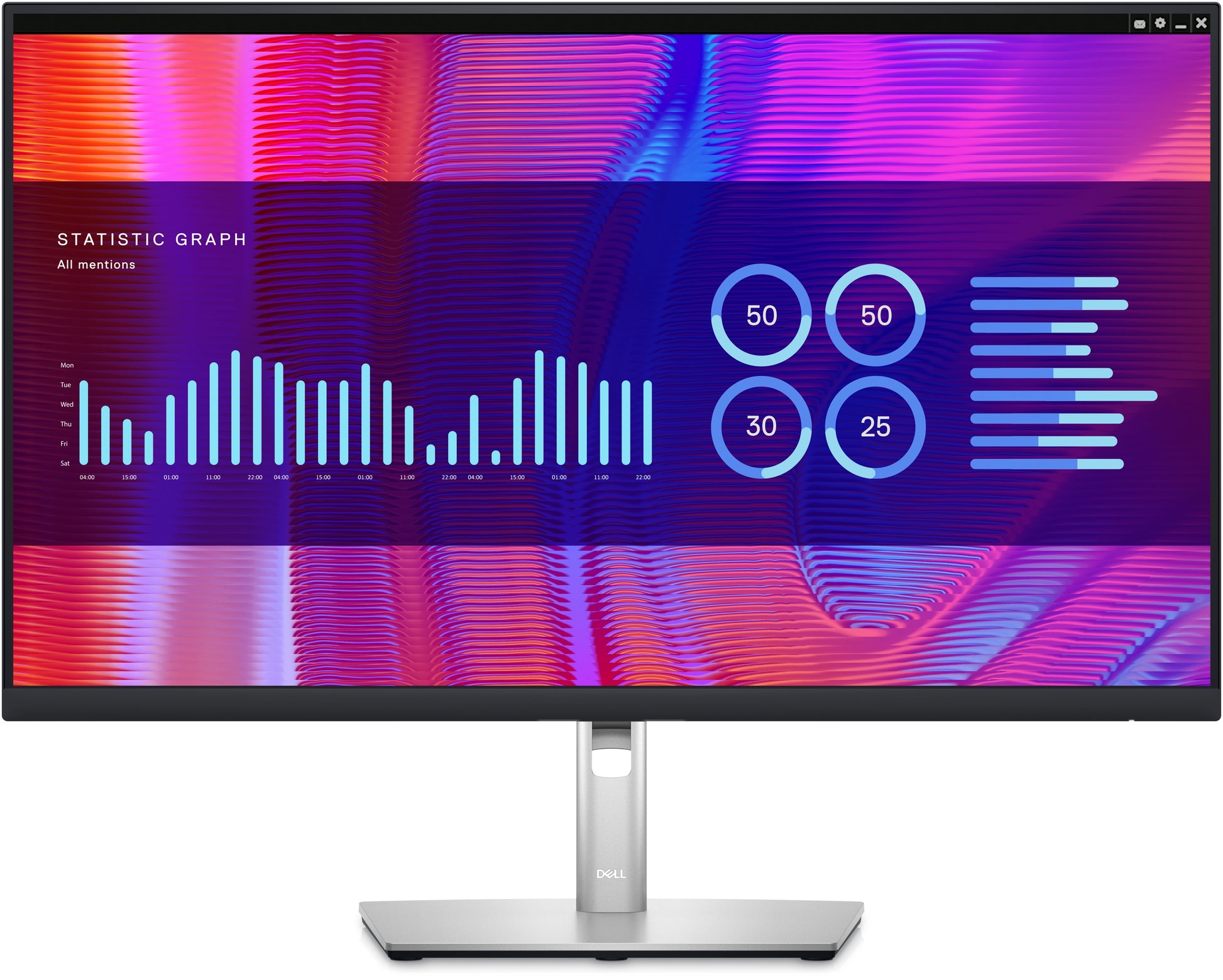Dell P2723DE – Monitor, 27", IPS, 60 Hz, 350 cd/m², USB-C, USB-Hub integriert, VESA 100 × 100, Schwarz
