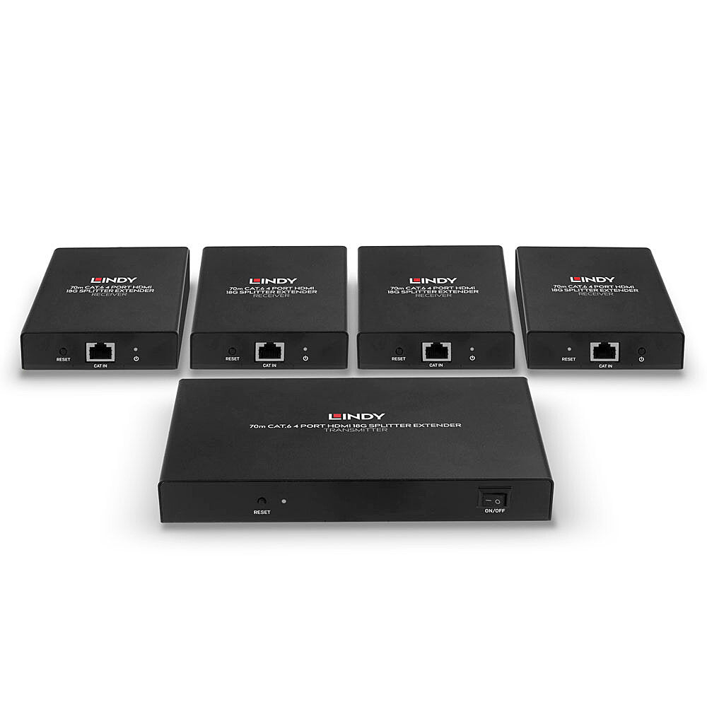 Lindy HDMI-Splitter 1×4, 4K60, über Cat 6, bis 70 m