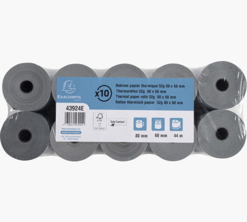 Exacompta Thermorolle 80 mm × 44 m – 10 Rollen