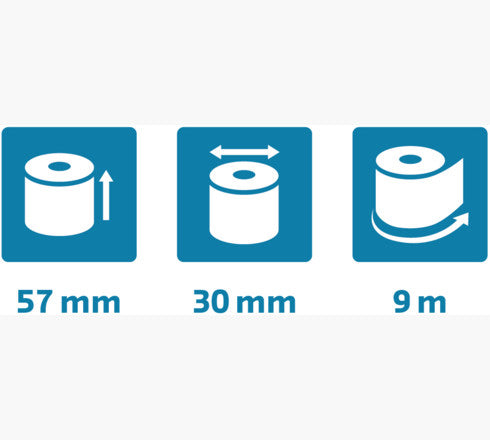 Exacompta Thermorolle – 57 mm × 9 m – 20 Stk.