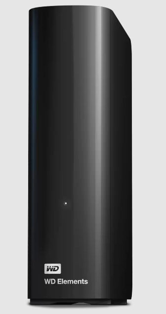 Western Digital Elements Desktop Speichergerät – 20 TB, Schwarz