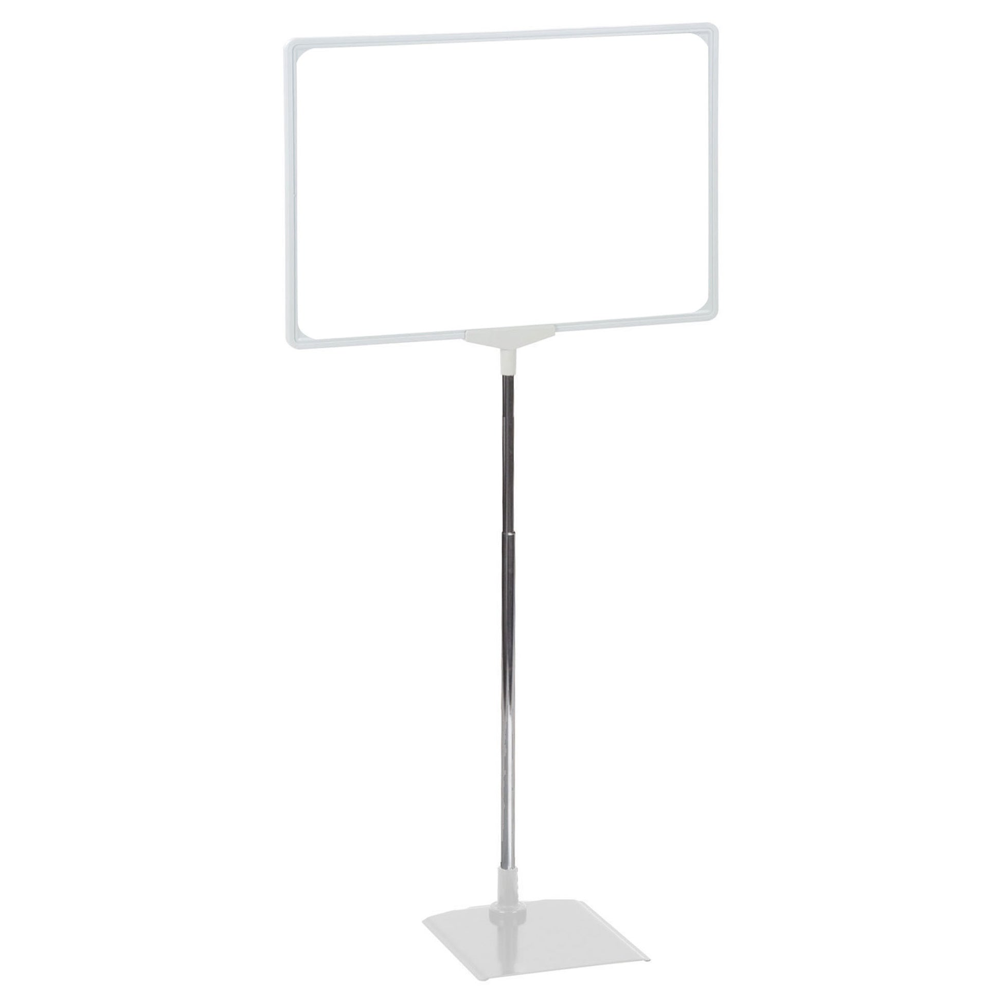Franken Schilderhalter – für A4 – quer – höhenverstellbar – grau – Metall/Kunststoff