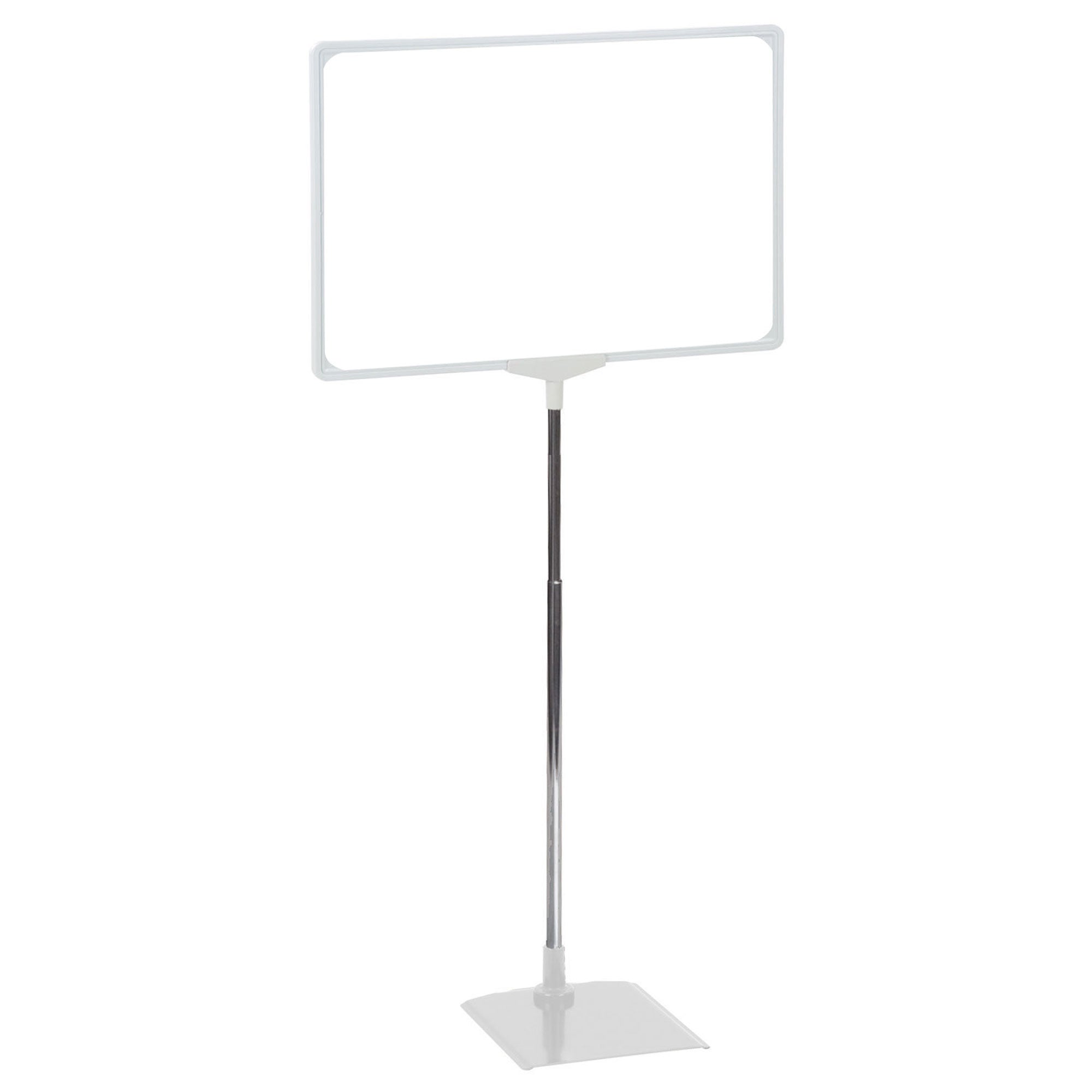 Franken Schilderhalter – für A4 – quer – höhenverstellbar – grau – Metall/Kunststoff