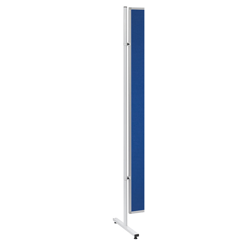 Franken Stellwand – Aluminium, Grau – 500 × 1600 mm – Gesamthöhe 1600 mm
